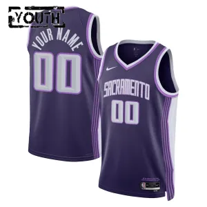 Nike Sacramento Kings Personoitava Lasten Pelipaita City Edition 2025-26 Swingman Violetti