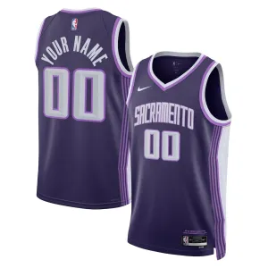 Nike Sacramento Kings Personoitava Miesten Pelipaita City Edition 2025-26 Swingman Violetti