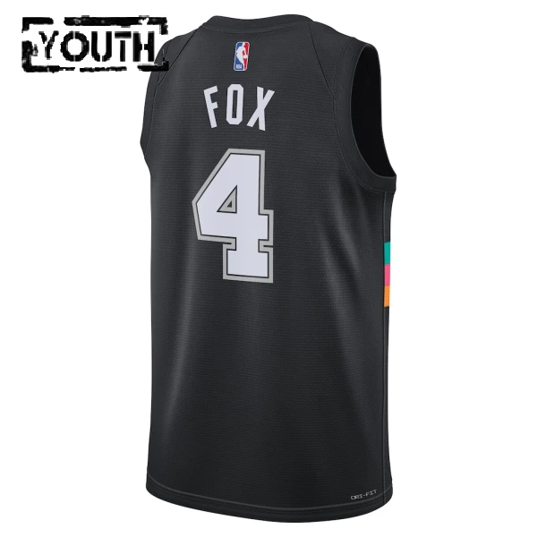 Nike San Antonio Spurs De Aaron Fox Lasten Pelipaita City Edition 2025-26 Swingman Musta