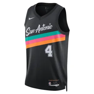 Nike San Antonio Spurs De Aaron Fox Miesten Pelipaita City Edition 2025-26 Swingman Musta