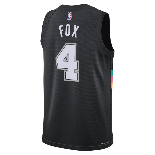 Nike San Antonio Spurs De Aaron Fox Miesten Pelipaita City Edition 2025-26 Swingman Musta