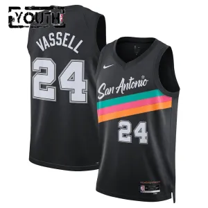 Nike San Antonio Spurs Devin Vassell Lasten Pelipaita City Edition 2025-26 Swingman Musta