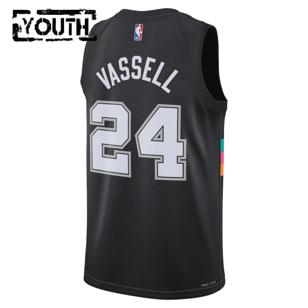 Nike San Antonio Spurs Devin Vassell Lasten Pelipaita City Edition 2025-26 Swingman Musta