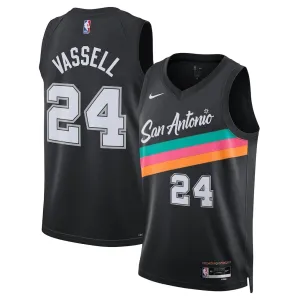 Nike San Antonio Spurs Devin Vassell Miesten Pelipaita City Edition 2025-26 Swingman Musta