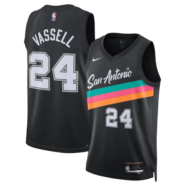Nike San Antonio Spurs Devin Vassell Miesten Pelipaita City Edition 2025-26 Swingman Musta