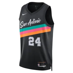 Nike San Antonio Spurs Devin Vassell Miesten Pelipaita City Edition 2025-26 Swingman Musta
