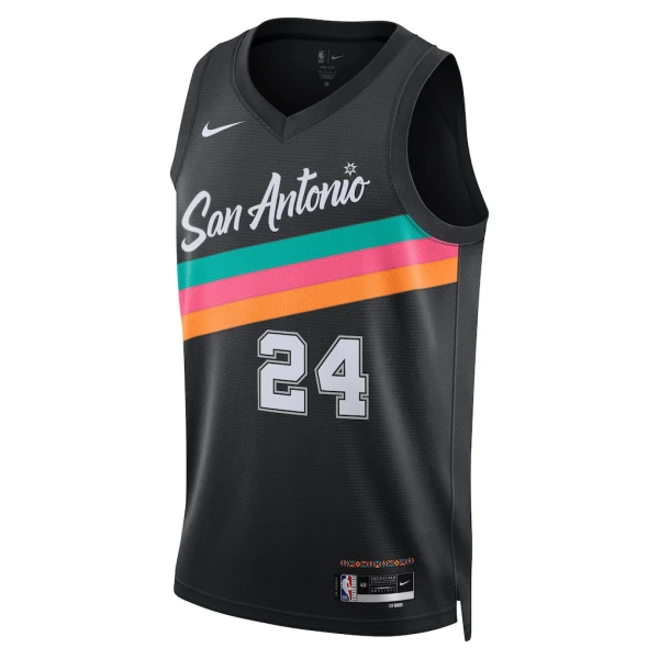 Nike San Antonio Spurs Devin Vassell Miesten Pelipaita City Edition 2025-26 Swingman Musta