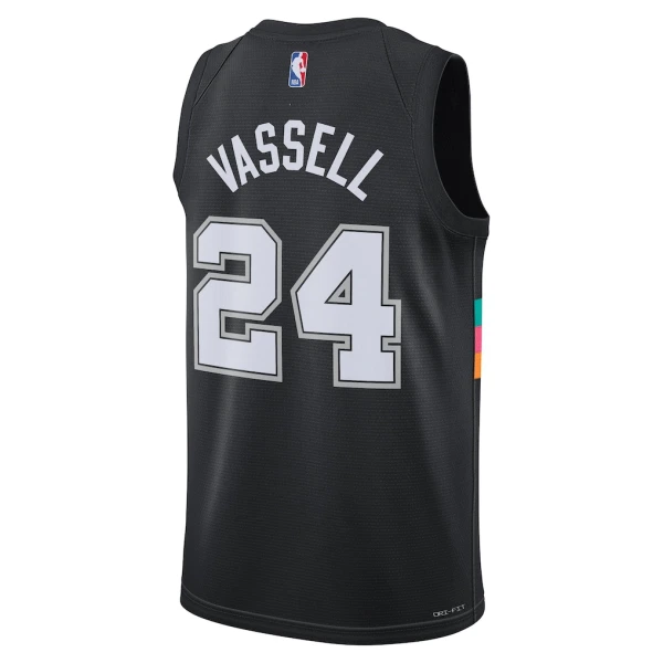 Nike San Antonio Spurs Devin Vassell Miesten Pelipaita City Edition 2025-26 Swingman Musta