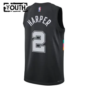 Nike San Antonio Spurs Dylan Harper Lasten Pelipaita City Edition 2025-26 Swingman Musta