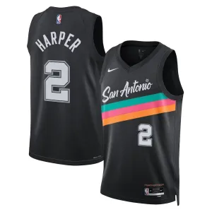 Nike San Antonio Spurs Dylan Harper Miesten Pelipaita City Edition 2025-26 Swingman Musta