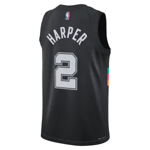 Nike San Antonio Spurs Dylan Harper Miesten Pelipaita City Edition 2025-26 Swingman Musta