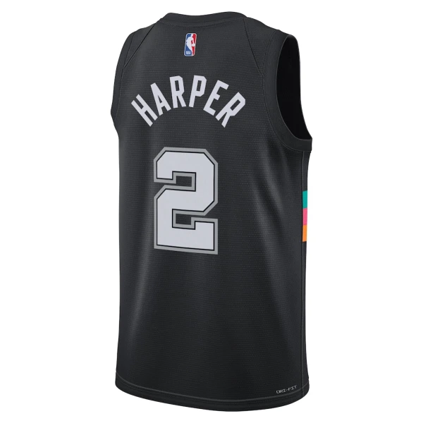 Nike San Antonio Spurs Dylan Harper Miesten Pelipaita City Edition 2025-26 Swingman Musta
