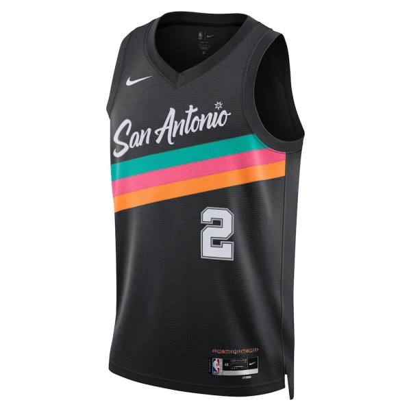 Nike San Antonio Spurs Dylan Harper Miesten Pelipaita City Edition 2025-26 Swingman Musta