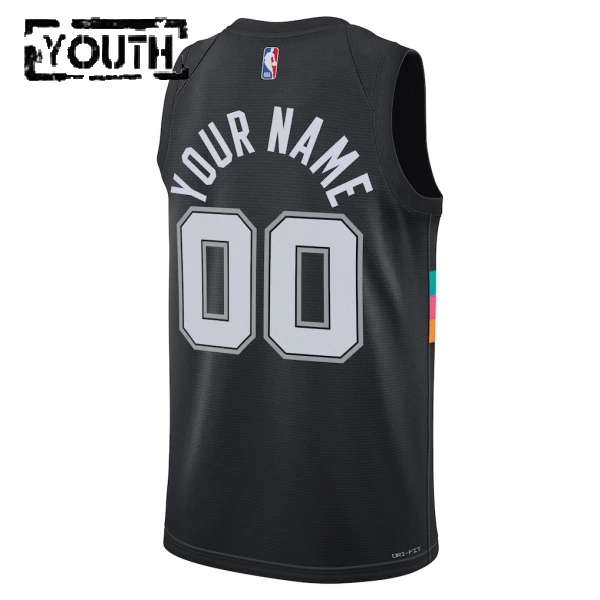 Nike San Antonio Spurs Personoitava Lasten Pelipaita City Edition 2025-26 Swingman Musta