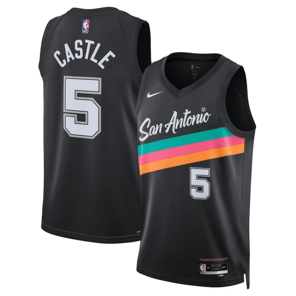Nike San Antonio Spurs Stephon Castle Miesten Pelipaita City Edition 2025-26 Swingman Musta Nike San Antonio Spurs Stephon Castle Miesten Pelipaita City Edition 2025-26 Swingman Musta