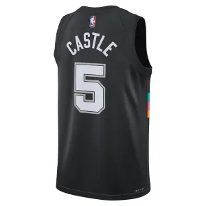 Nike San Antonio Spurs Stephon Castle Miesten Pelipaita City Edition 2025-26 Swingman Musta