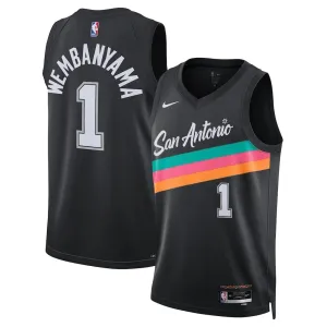Nike San Antonio Spurs Victor Wembanyama Miesten Pelipaita City Edition 2025-26 Swingman Musta