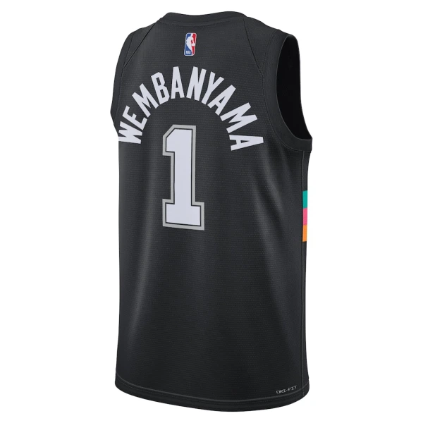 Nike San Antonio Spurs Victor Wembanyama Miesten Pelipaita City Edition 2025-26 Swingman Musta