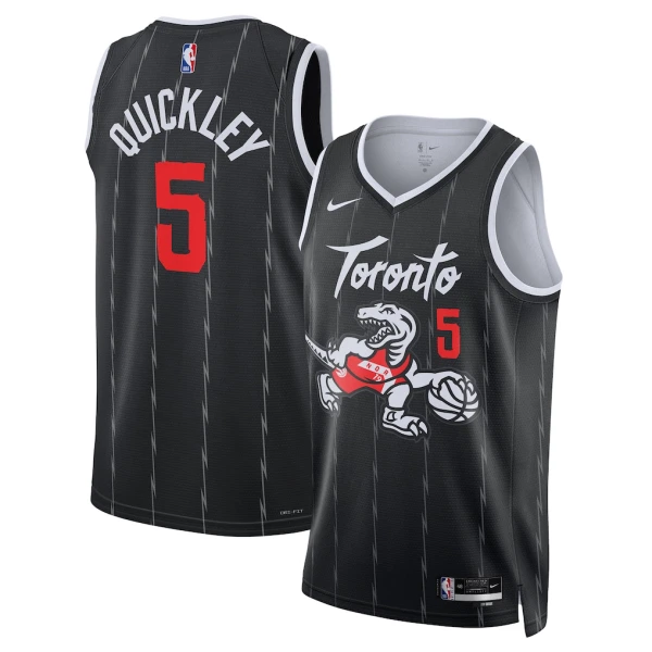 Nike Toronto Raptors Immanuel Quickley Miesten Pelipaita City Edition 2025-26 Swingman Musta