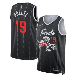Nike Toronto Raptors Jakob Poeltl Miesten Pelipaita City Edition 2025-26 Swingman Musta