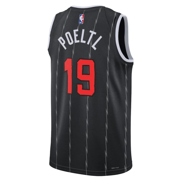Nike Toronto Raptors Jakob Poeltl Miesten Pelipaita City Edition 2025-26 Swingman Musta