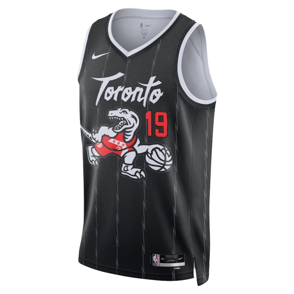 Nike Toronto Raptors Jakob Poeltl Miesten Pelipaita City Edition 2025-26 Swingman Musta