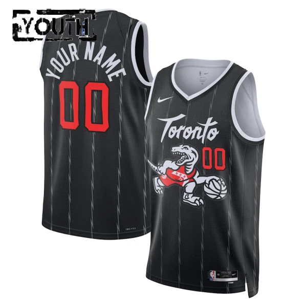 Nike Toronto Raptors Personoitava Lasten Pelipaita City Edition 2025-26 Swingman Musta