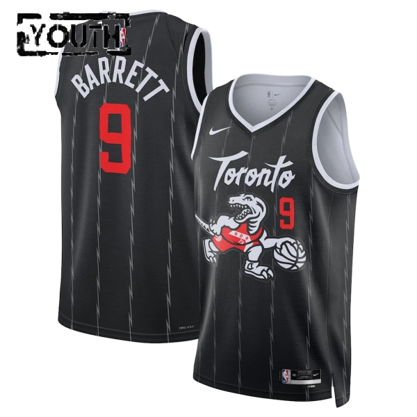 Nike Toronto Raptors RJ Barrett Lasten Pelipaita City Edition 2025-26 Swingman Musta Nike Toronto Raptors RJ Barrett Lasten Pelipaita City Edition 2025-26 Swingman Musta