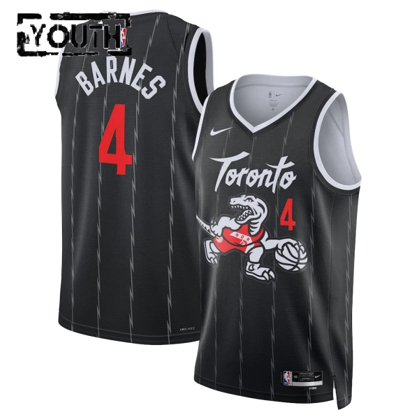 Nike Toronto Raptors Scottie Barnes Lasten Pelipaita City Edition 2025-26 Swingman Musta