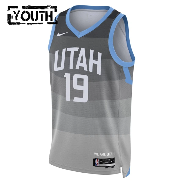 Nike Utah Jazz Ace Bailey Lasten Pelipaita City Edition 2025-26 Swingman Harmaa