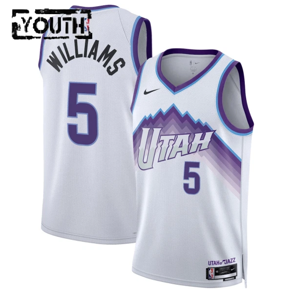 Nike Utah Jazz Cody Williams Lasten Pelipaita Association Edition 2025-26 Swingman Valkoinen