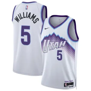 Nike Utah Jazz Cody Williams Miesten Pelipaita Association Edition 2025-26 Swingman Valkoinen