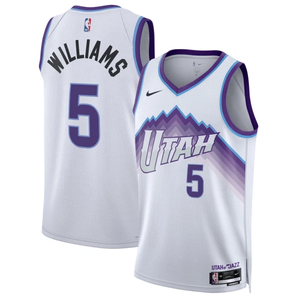 Nike Utah Jazz Cody Williams Miesten Pelipaita Association Edition 2025-26 Swingman Valkoinen