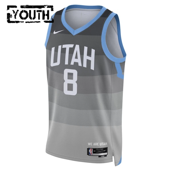 Nike Utah Jazz Isaiah Collier Lasten Pelipaita City Edition 2025-26 Swingman Harmaa