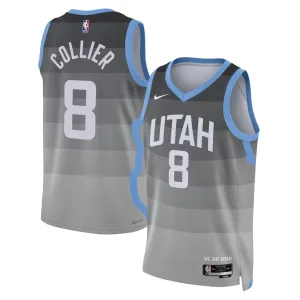 Nike Utah Jazz Isaiah Collier Miesten Pelipaita City Edition 2025-26 Swingman Harmaa