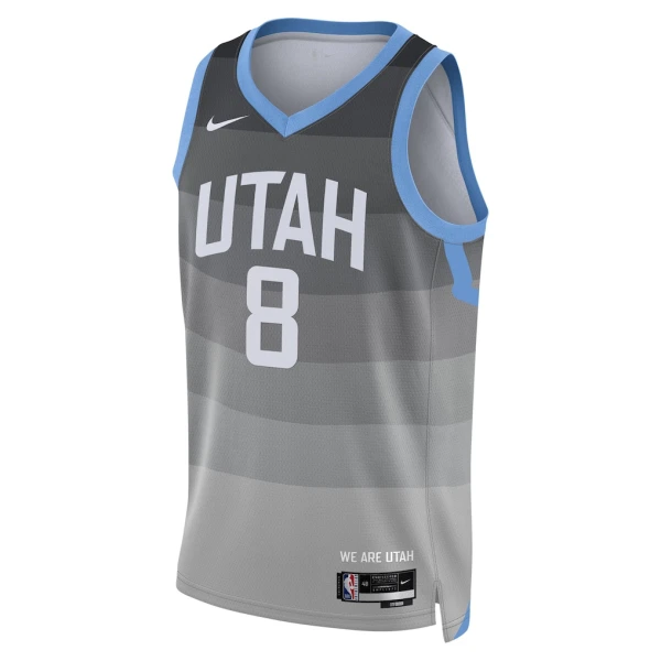 Nike Utah Jazz Isaiah Collier Miesten Pelipaita City Edition 2025-26 Swingman Harmaa