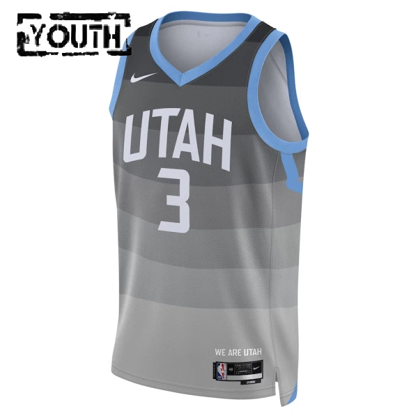Nike Utah Jazz Keyonte George Lasten Pelipaita City Edition 2025-26 Swingman Harmaa