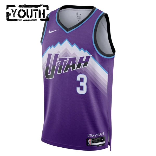 Nike Utah Jazz Keyonte George Lasten Pelipaita Icon Edition 2025-26 Swingman Violetti