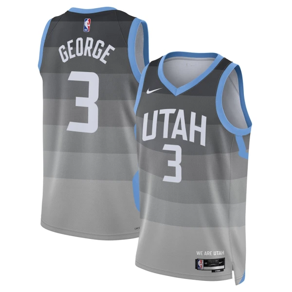 Nike Utah Jazz Keyonte George Miesten Pelipaita City Edition 2025-26 Swingman Harmaa