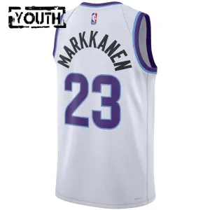 Nike Utah Jazz Lauri Markkanen Lasten Pelipaita Association Edition 2025-26 Swingman Valkoinen