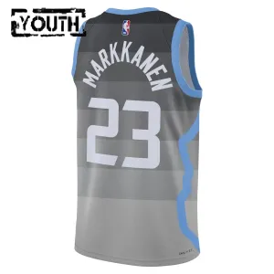 Nike Utah Jazz Lauri Markkanen Lasten Pelipaita City Edition 2025-26 Swingman Harmaa