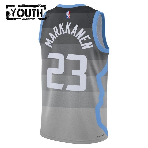 Nike Utah Jazz Lauri Markkanen Lasten Pelipaita City Edition 2025-26 Swingman Harmaa