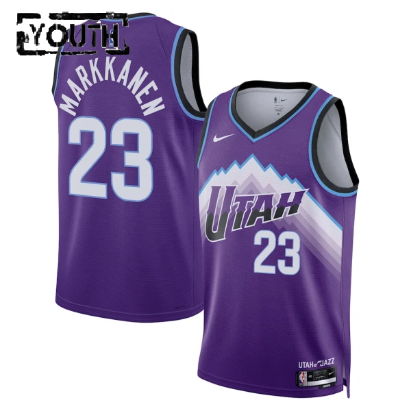 Nike Utah Jazz Lauri Markkanen Lasten Pelipaita Icon Edition 2025-26 Swingman Violetti