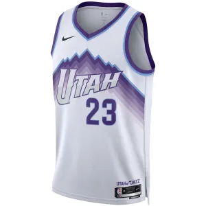 Nike Utah Jazz Lauri Markkanen Miesten Pelipaita Association Edition 2025-26 Swingman Valkoinen