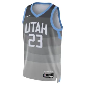 Nike Utah Jazz Lauri Markkanen Miesten Pelipaita City Edition 2025-26 Swingman Harmaa