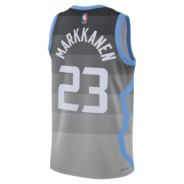 Nike Utah Jazz Lauri Markkanen Miesten Pelipaita City Edition 2025-26 Swingman Harmaa