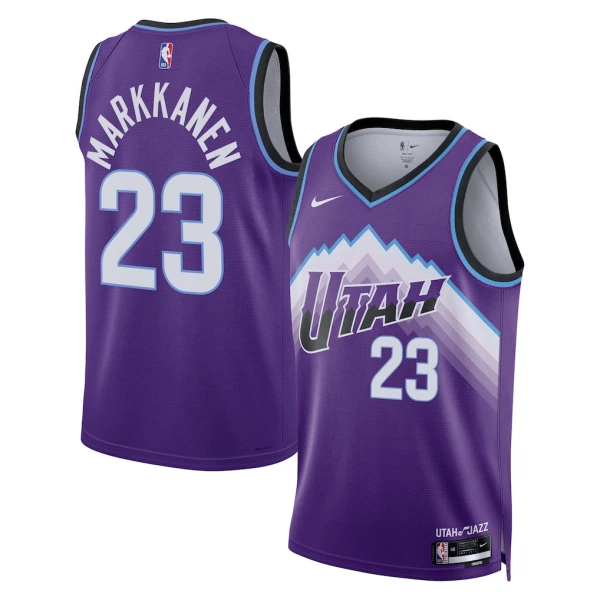 Nike Utah Jazz Lauri Markkanen Miesten Pelipaita Icon Edition 2025-26 Swingman Violetti