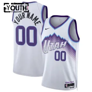 Nike Utah Jazz Personoitava Lasten Pelipaita Association Edition 2025-26 Swingman Valkoinen