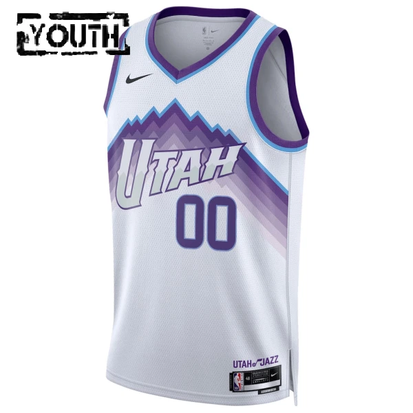 Nike Utah Jazz Personoitava Lasten Pelipaita Association Edition 2025-26 Swingman Valkoinen