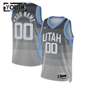 Nike Utah Jazz Personoitava Lasten Pelipaita City Edition 2025-26 Swingman Harmaa
